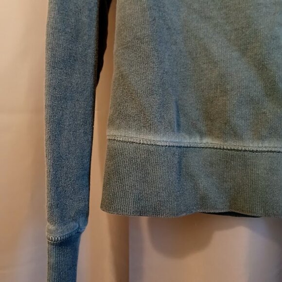 LIFE IS GOOD Embroidered Sweatshirt Blue Embroidered womens XS long sleeve Terry - Picture 5 of 8